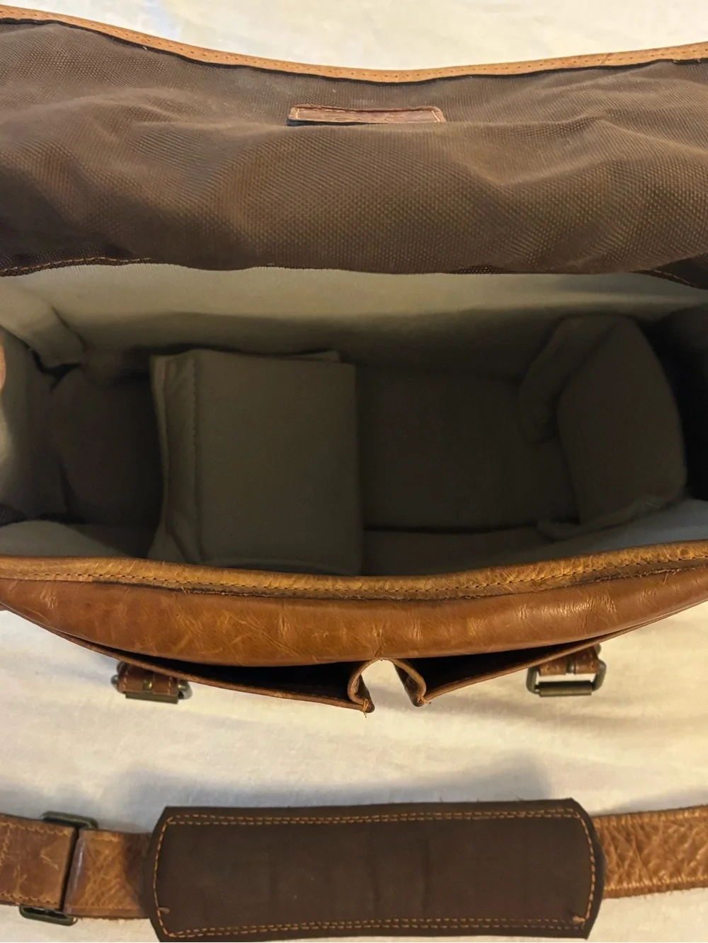 ONA CAMERA BAG. Prince Street Italian leather. Antique Cognac. Like new
